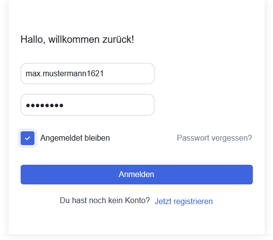 Menü im Schulungsportal
